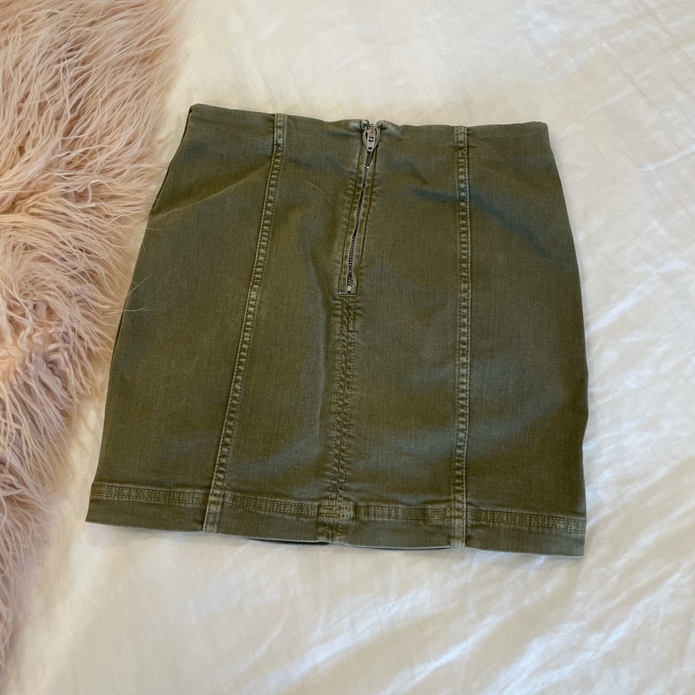 Green Free People skirt